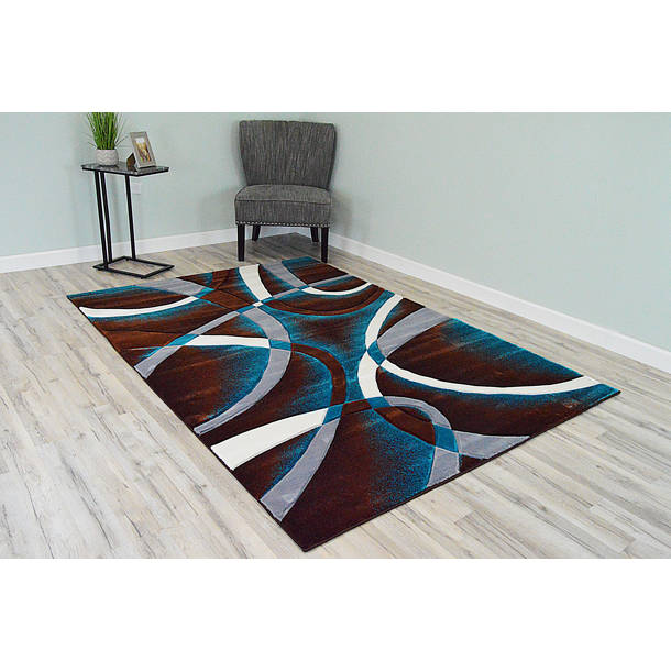 Ivy Bronx Mccampbell 3D Modern Contemporary Abstract Ocean Blue Area